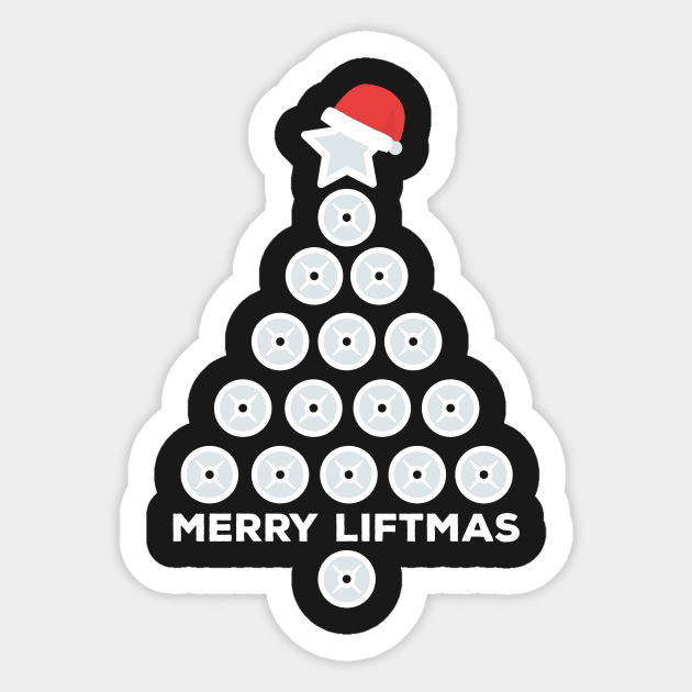 Merry Liftmas Funny Christmas Saying Sticker by RJCatch